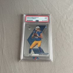 2020 Panini Mosaic Justin Herbert RC Rookie Base Prizm #204 PSA 9  