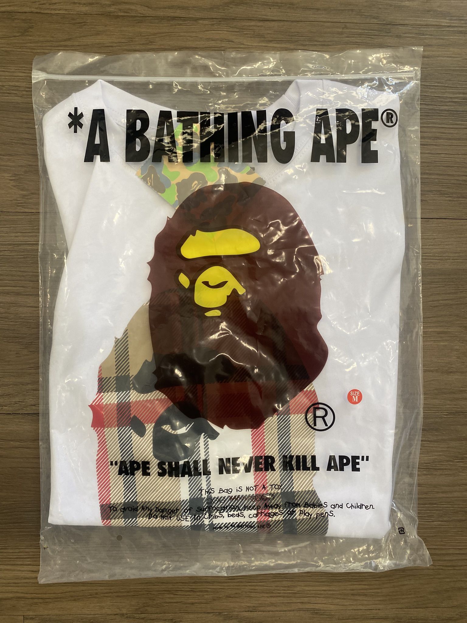 White Bape Check Tee Shirt