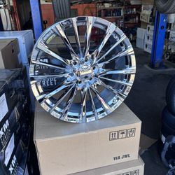 22s Chrome Reps New Tires 6lug Chevy 