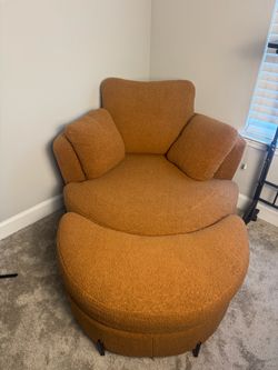 Swivel Chair and Ottoman