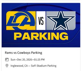 Rams vs Cowboys Parking