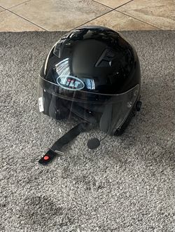 BILT Open Face Motorcycle Helmet Black