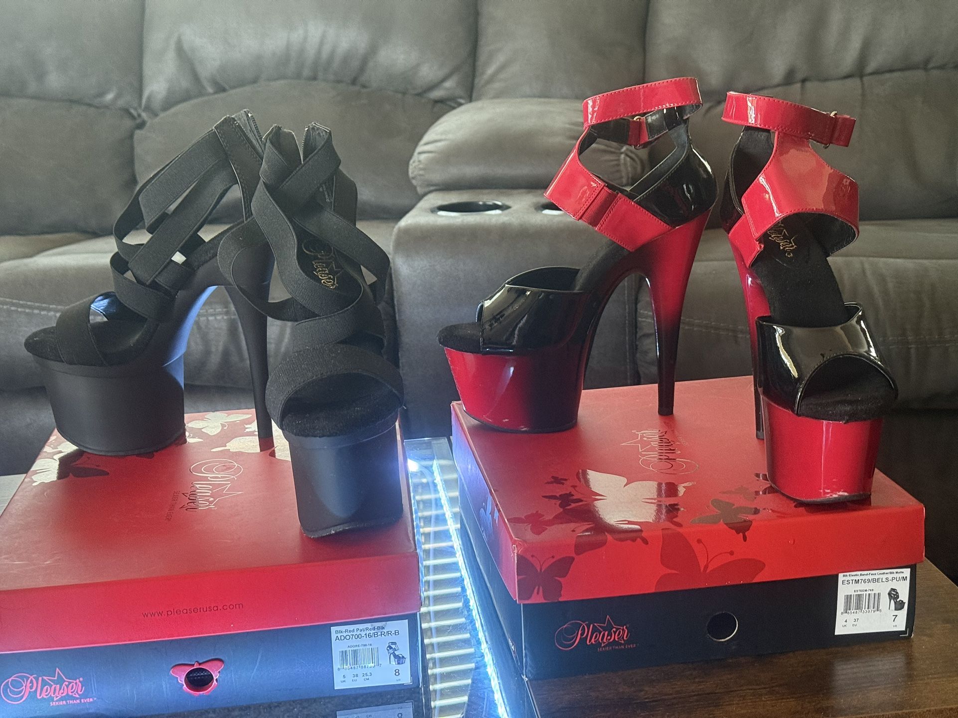 Sexy Pleasure Shoes High Heals 7 And 8 Sizes