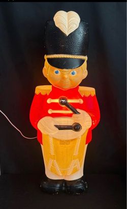 Drummer Boy Soldier Grand Venture Blow Mold Christmas Yard Decor 33" 1999