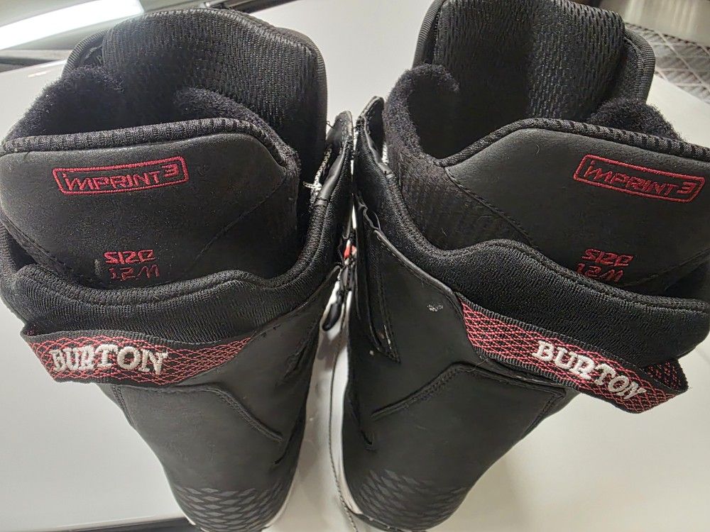 Men's Burton Imperial Imprint 3 Snowboard Boots, Like New. Size 12