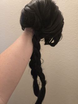 Kids Long Black Wig With Braids