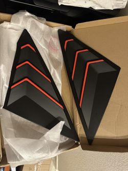 11th Gen Civic Rear Side Window Louvers Racing Style Triangular Window Glass Blinds Compatible with Honda Civic Sedan 2022 2023 2024 2025 