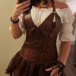 Brown Steampunk Corset  