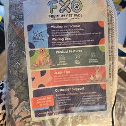 FXO Premium Pet Pads Washable Pee Pads for Dogs Green Floral