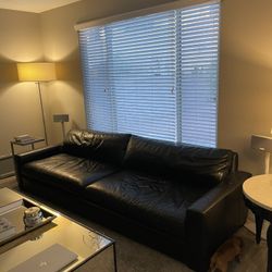 Restoration Hardware Leather Sofa - 10ft Long