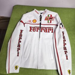 Jacket Leather Ferrari.  Size. LARGE