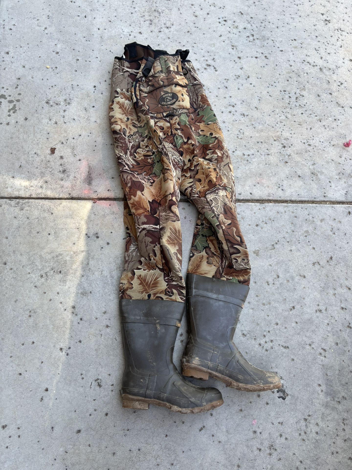 Ducks unlimited Canvas Waders Sz 10 Men's