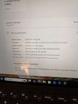 Microsoft Surface Pro 7 12.3” i5-1035G4 8GB RAM 256GB SSD Touchscreen + FREE 8GB DDR4 RAM