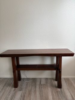 All solid wood table