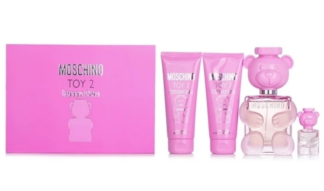 MOSCHINO TOY 2 BUBBLE GUM for Women 3 pc GIFT SET 1.7 oz EDT Spray + BODY LOTION
