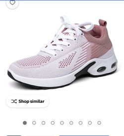 Women's Pink Knit Air Cushion Sneakers