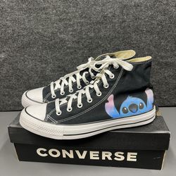 Chuck Taylor All Star Canvas “Stitch” Custom High Tops Size 11 Mens