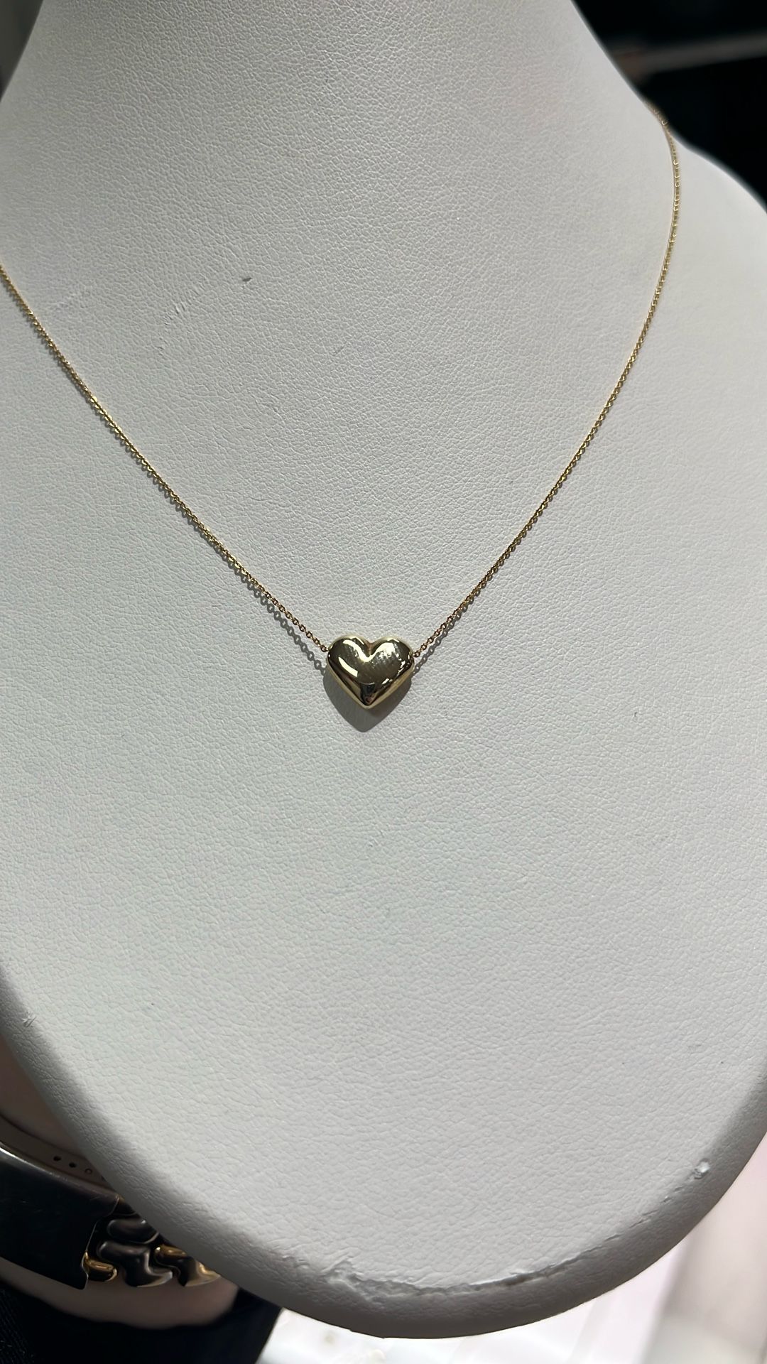 10k Gold Chain With Heart Pendant