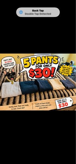 5 Pants for $30