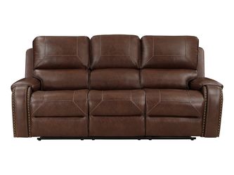 Newnan Brown Double Reclining Sofa