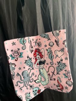 Pink Mermaid Tote Bag