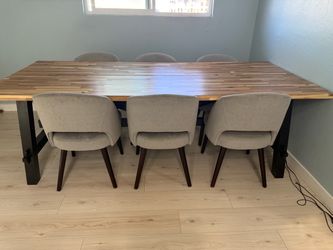 SKOGSTA Dining table, acacia/black, 92 1/2x39 3/8"