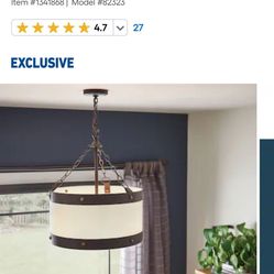 Kichler Rayleigh series/ 3 Light Pendant, LED, Cieling Fans Light Fixtures 