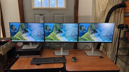 Triple Monitor HP EliteDesk 800 G4: i7 Ssd 3x 22” Widescreens 