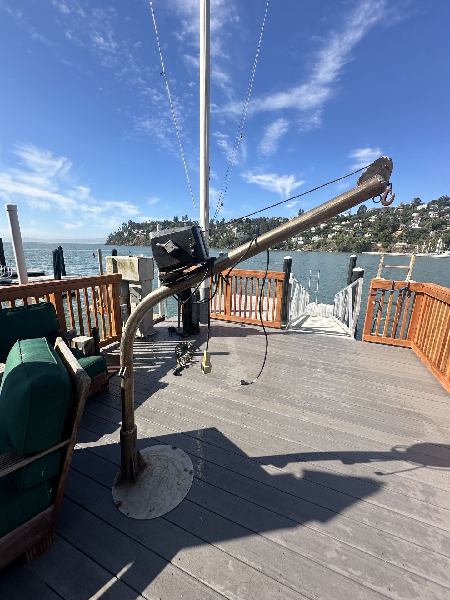 Stainless Steel Davit Crane (Boat Hoist) w/ Dayton Electric Winch 