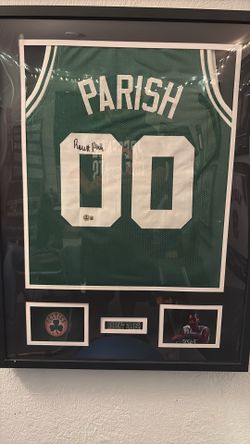 Celtics, Hall of Famer, Robert, Parrish, certified Auto Jersey