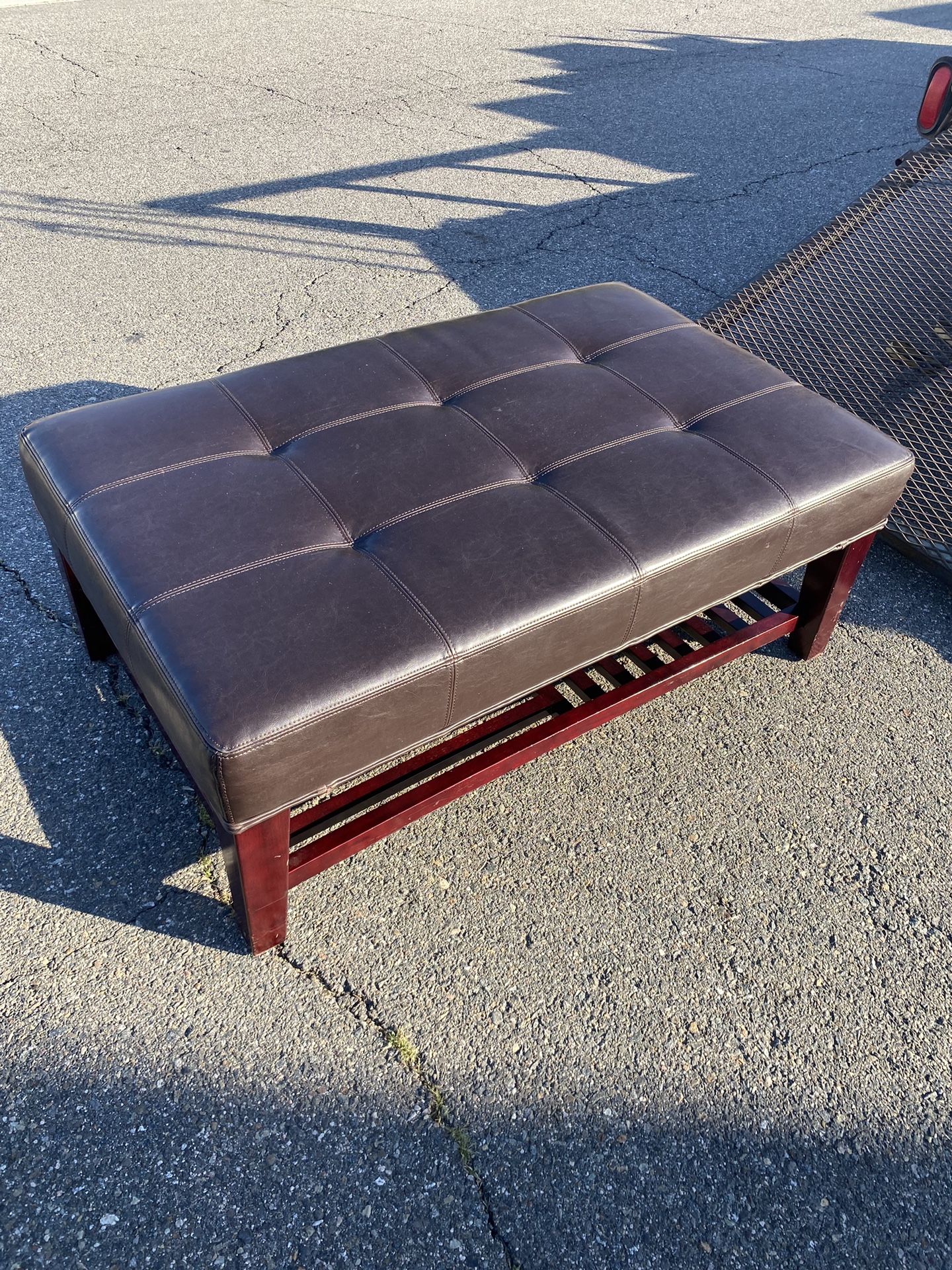 Leather Ottoman Chair 