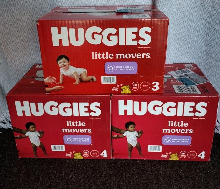 Huggies Diapers Boxes Size 3 & 4 20 Each for Sale in Phoenix, AZ OfferUp