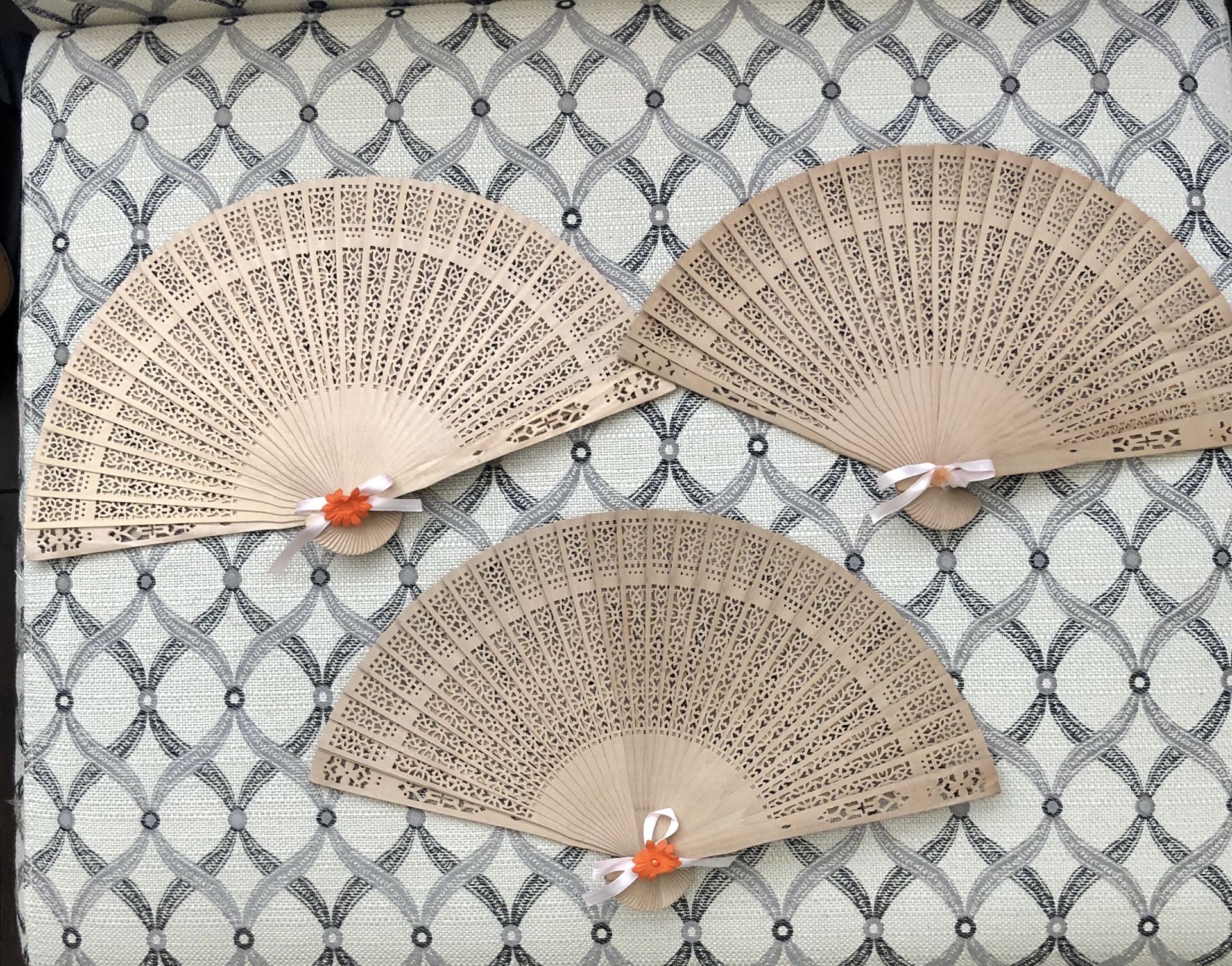 Three Handmade Chinese Fans - Take all Three - Send me an offer