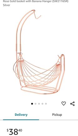 Jiallo Rose Gold Basket With Banana Holder