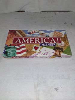 America In A Box Monopoly Style Board Game In Excellent New Condition (Is Complete Nothing Missing)