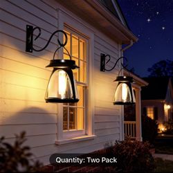 2 packs Hanging Solar Lanterns Lights Outdoor