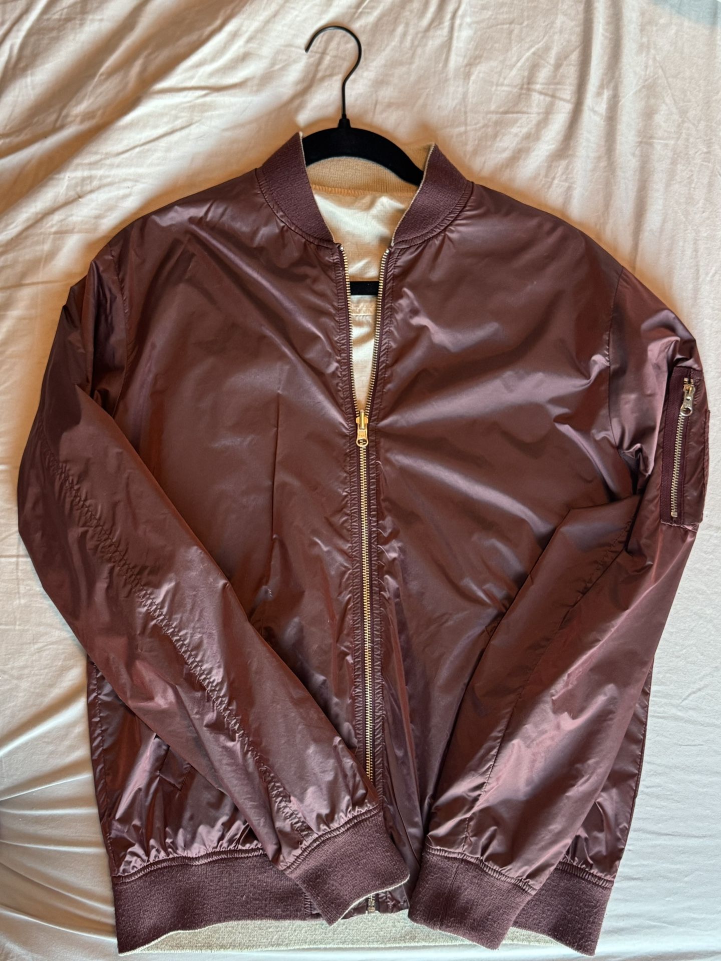 Diamond Supply Co Reversible Maroon Unisex Bomber Jacket (S)