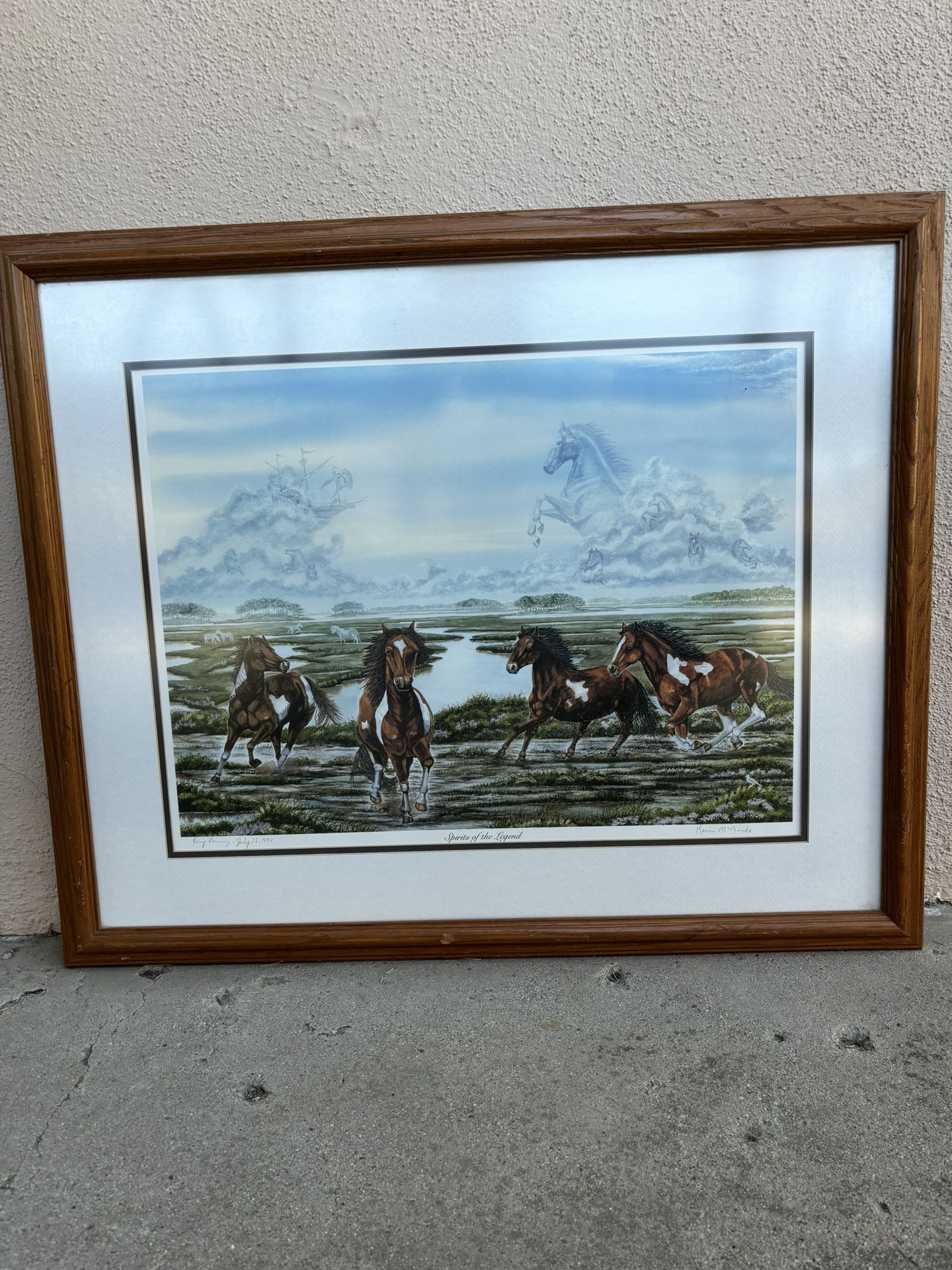 kevin mcbride signed horse painting