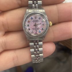 Rolex Pink Pearl Box Papers Diamonds Buy Sale Trade