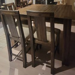 Bar Height dining table with 6 chairs