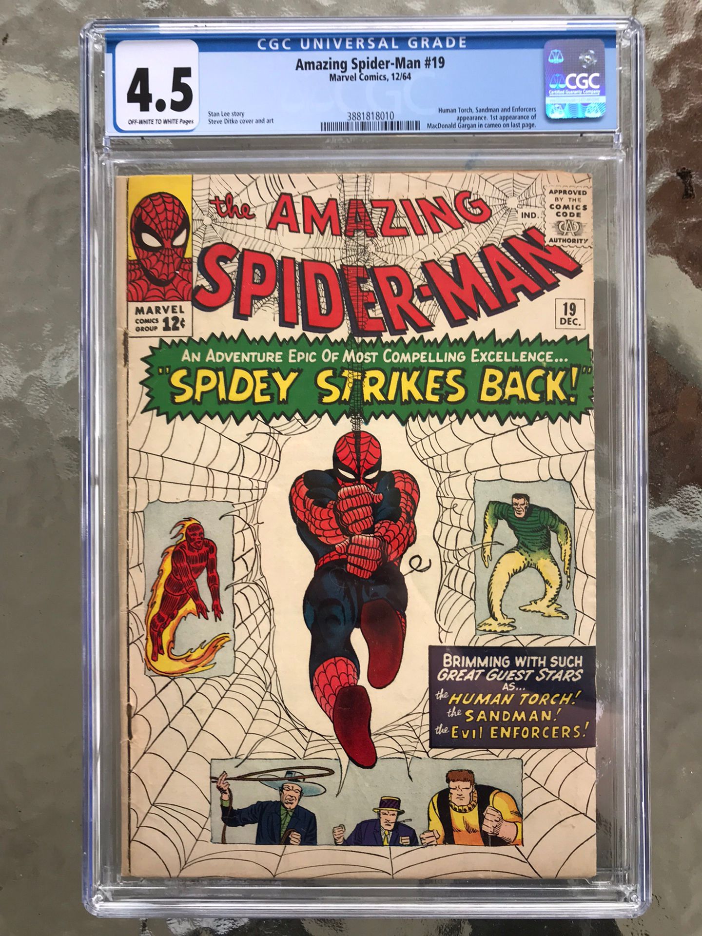 Amazing Spider-Man #19 (1964) CGC 4.5 — 1st MacDonald Gargan In Cameo; Stan Lee
