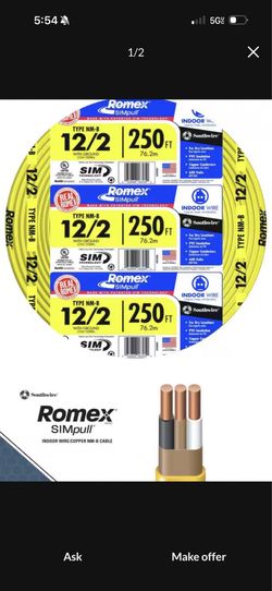 Romex 12/2        250 ft