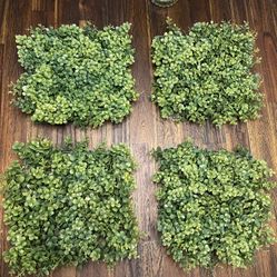 4 Artificial Clover Panels 