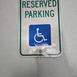 Reserved Parking Sign