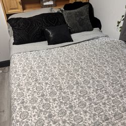 Queen Bed And Frame With Brand New Mattress And Mattress Cover 