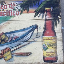 Wooden Pacific Clara Sign
