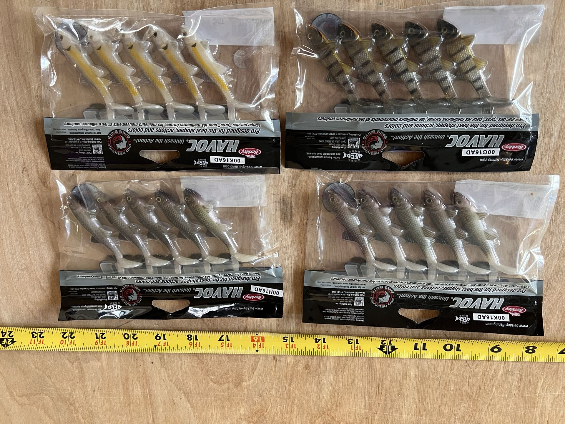 4 Pks Havoc 3” Sick Fish Jr. Soft Swimbait, Largemouth Bass, Spotties