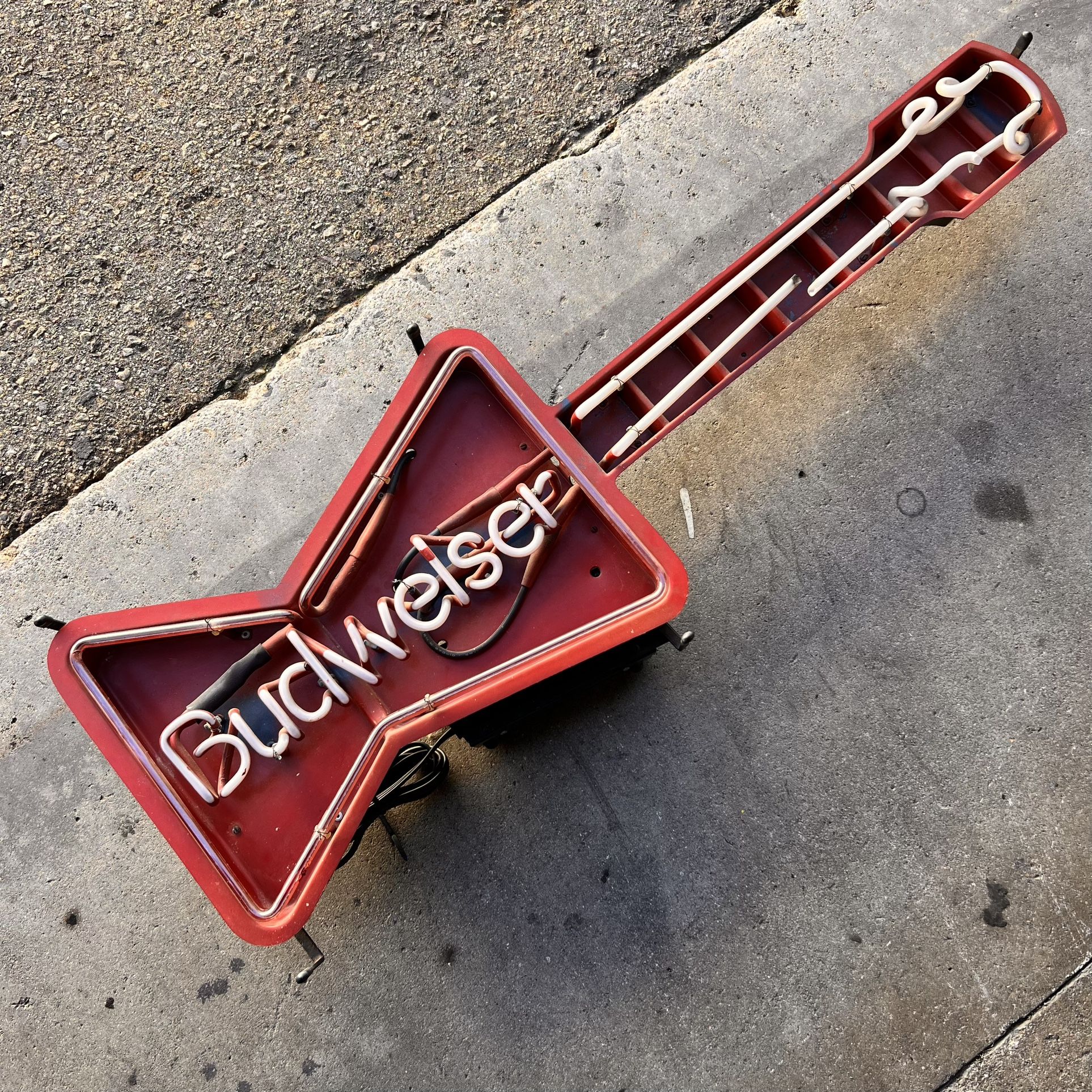 Budweiser Vintage Guitar Neon Sign
