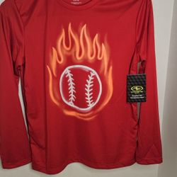 Boys Lg(10-12) Athletic Works BaseBall Long-sleeved Tee 