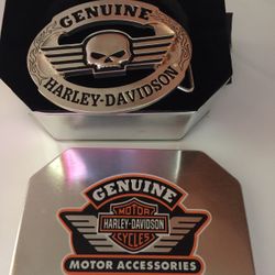 Harley Davidson Belt Buckle .... Still In Metal Gift Box. Never Worn! 